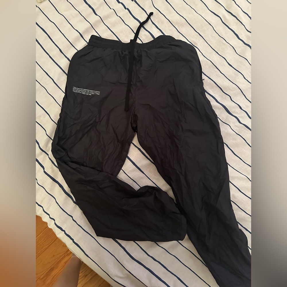 Pangaia nylon track pants sweatpants joggers black